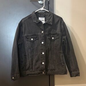 Garage Oversized boyfriendCharcoal Black Denim Jacket